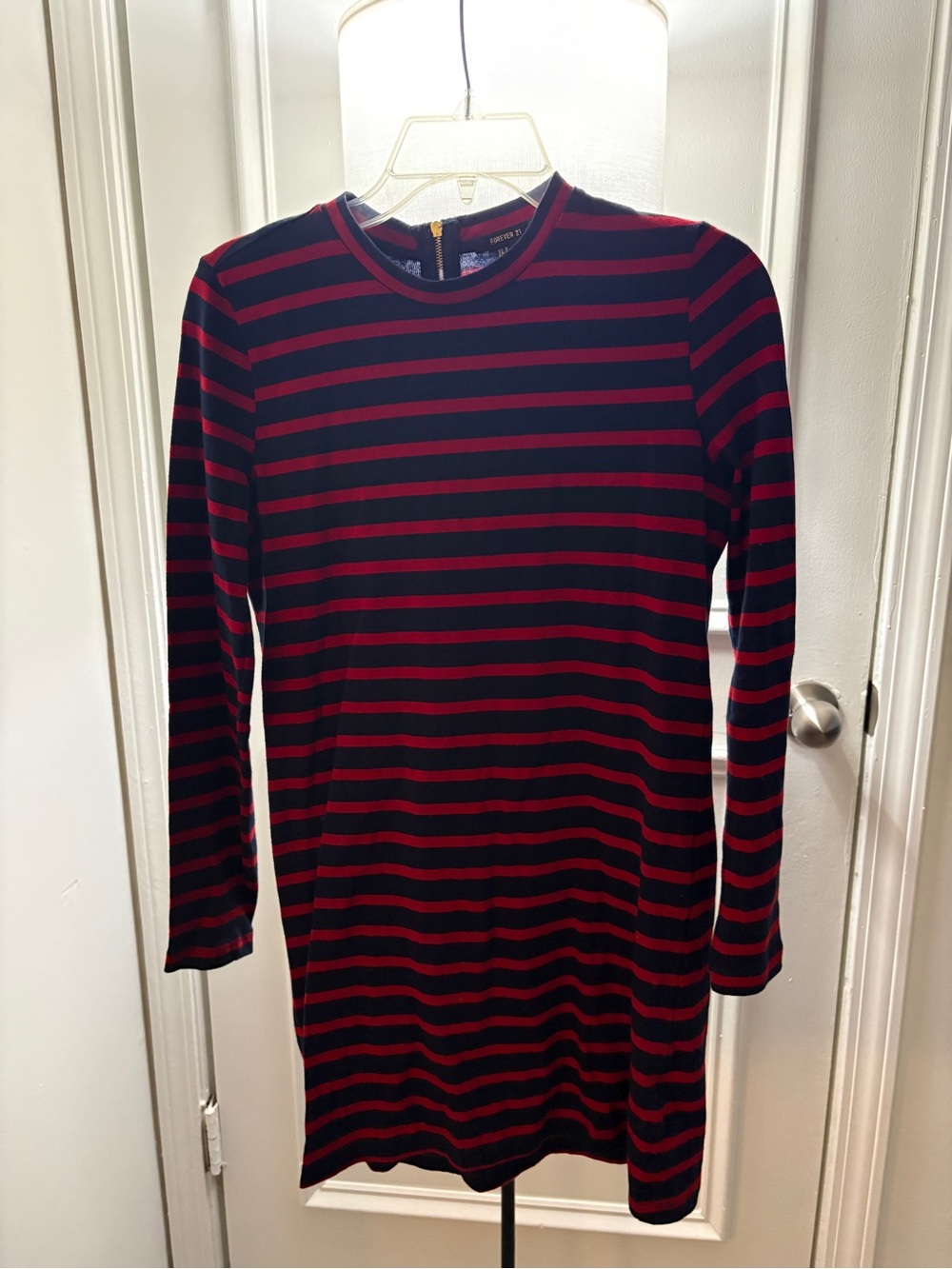 Forever 21 Black and Red Striped Knit Top